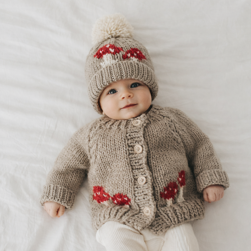 Mushroom Pebble Cardigan Sweater Baby & Toddler
