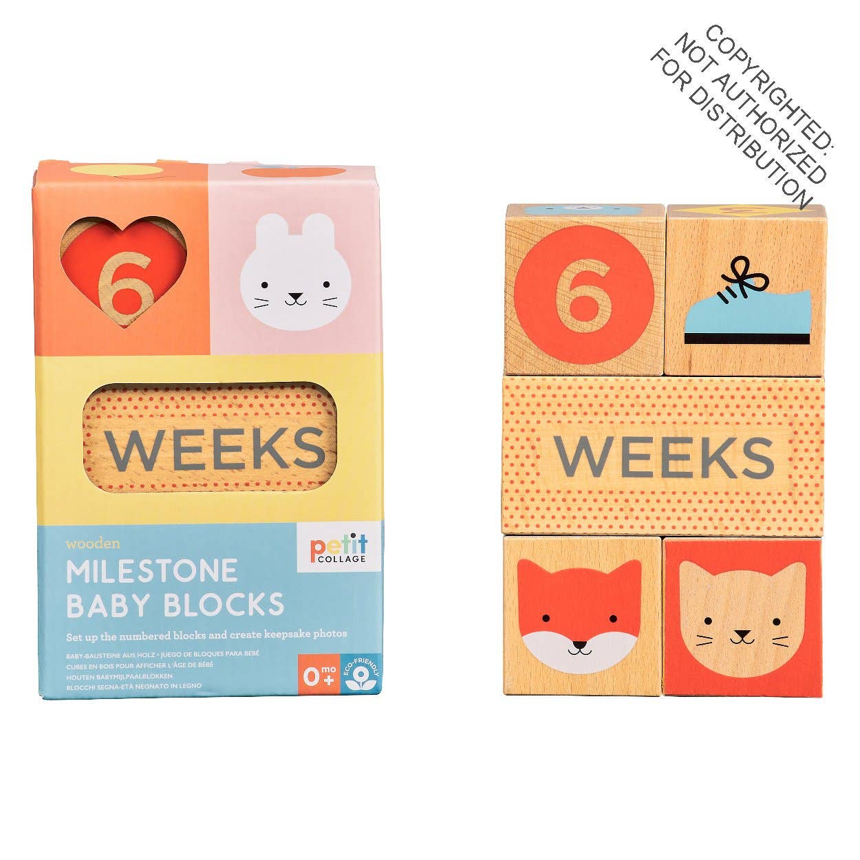 Wooden Milestone Baby Blocks