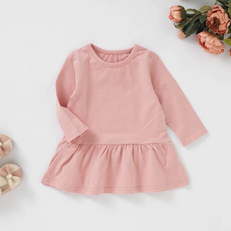 Ruffled Hem Baby Dress Organic Cotton