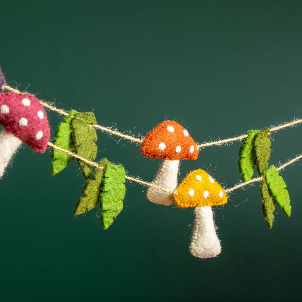 Garland - Wall Décor - Multicolor Spotted Mushroom