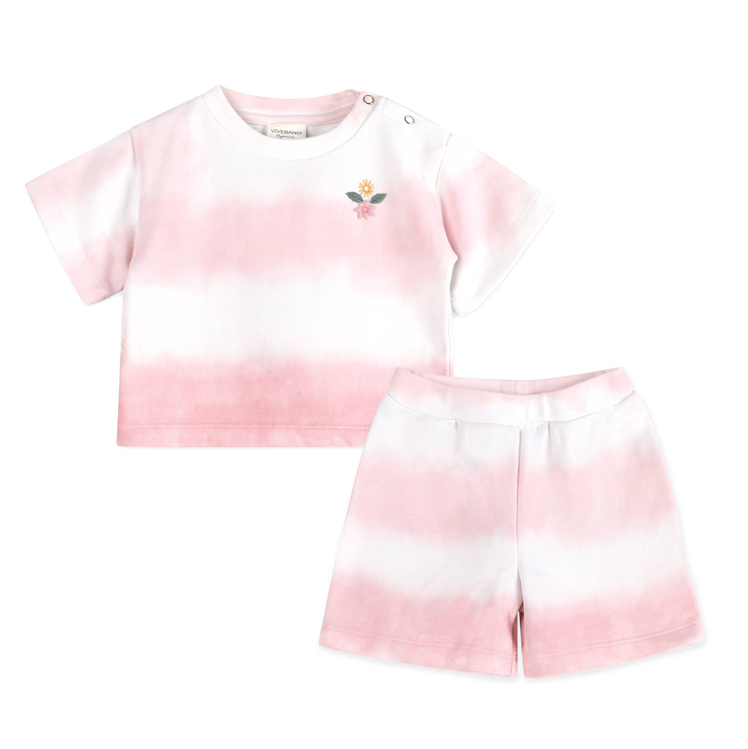Tie Dye Cozy Baby Tee + Shorts Set Organic Jersey