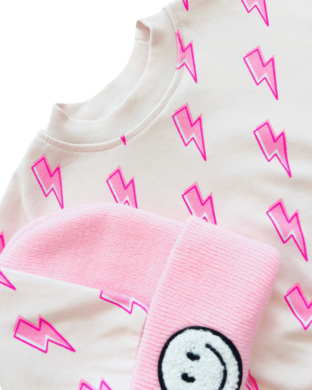 Pink Bolts Jogger Set