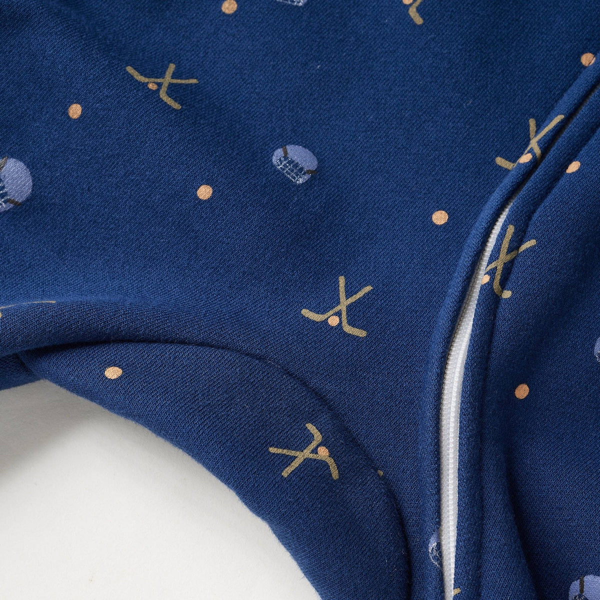 Baby Fleece Organic Cotton Bodysuit-Hockey