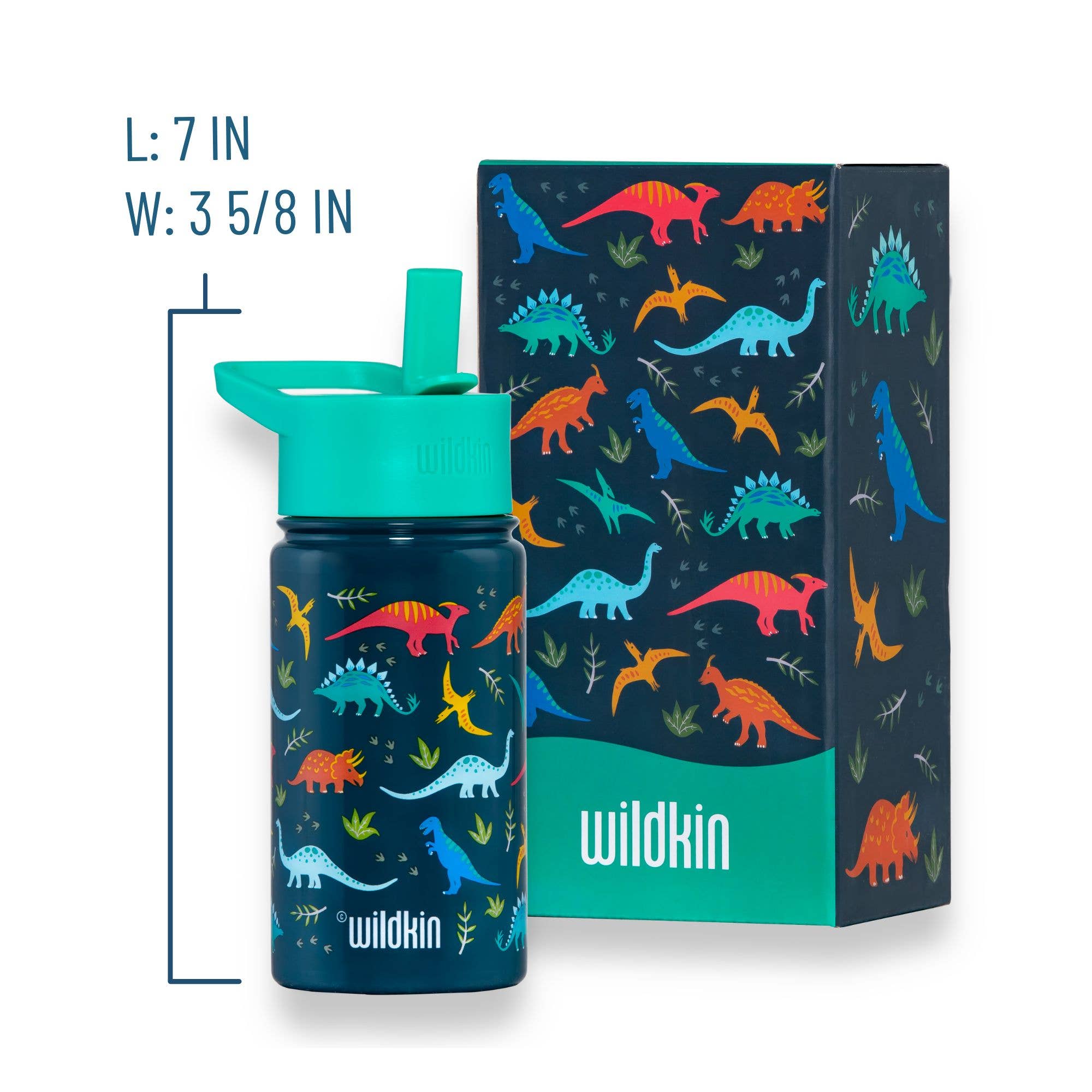 Bouteille d'eau en acier inoxydable Dinosaures du Jurassique de 14 oz