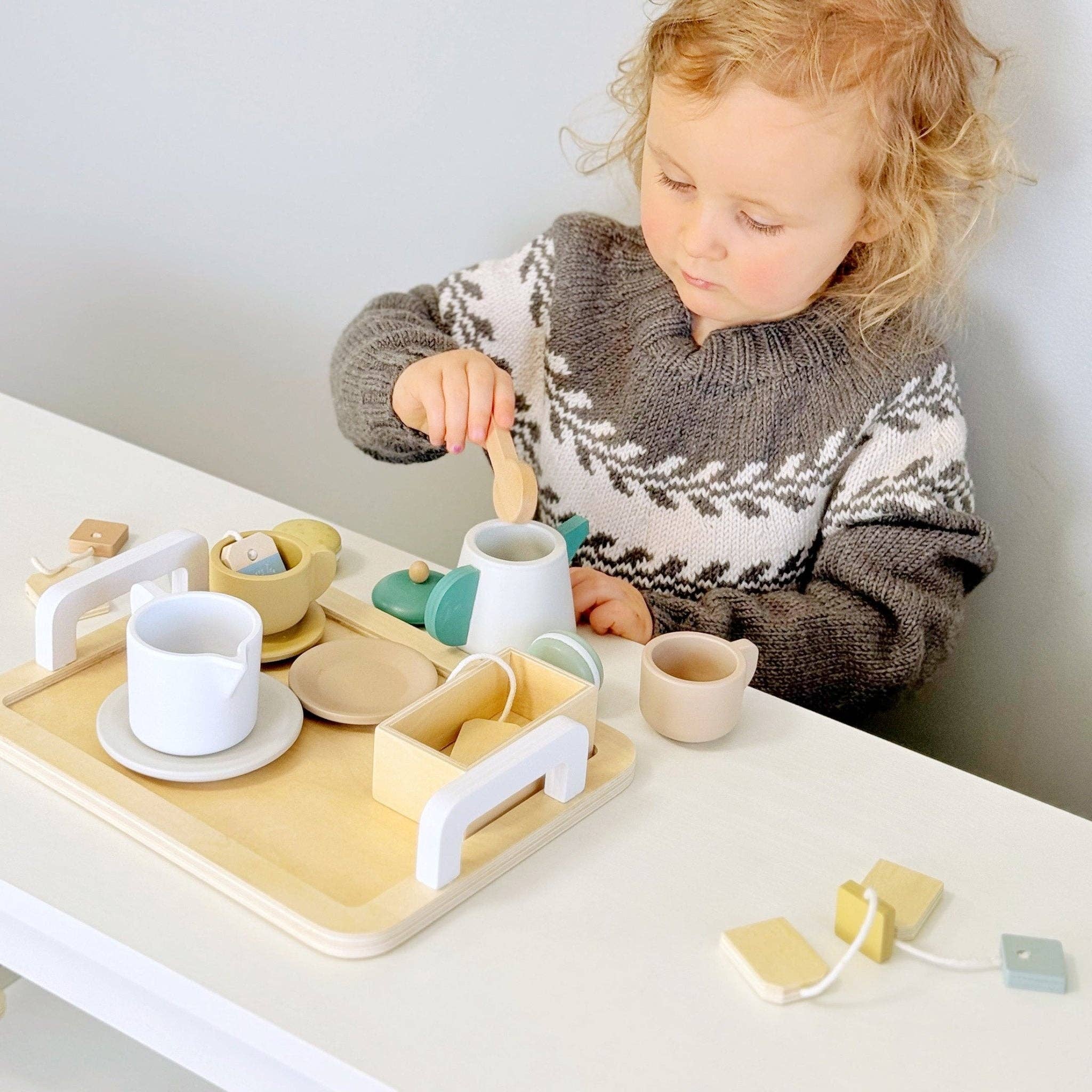 Wooden Tea Party Set – Pretend Play Tea Set Ages 3+