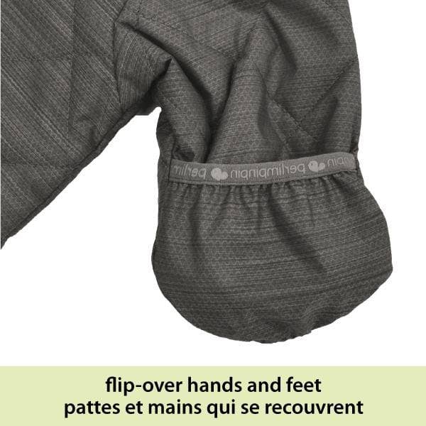 One piece baby snowsuit - Hunter textured: 6M