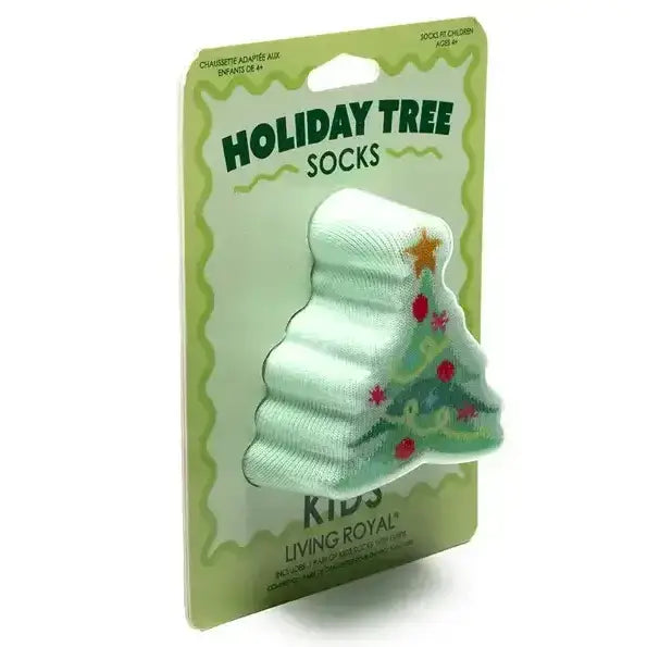 3D Packaged Crew Socks - Kids - Holiday - Christmas Tree