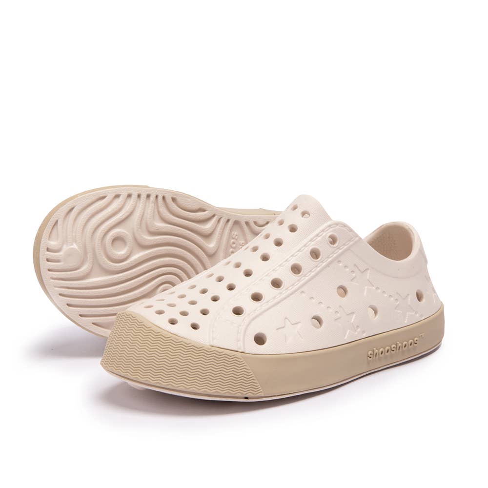 CURBSIDE - SHOOSHOOS TODDLER KIDS SHOES WATERPROOF SNEAKERS: CREAM TAN