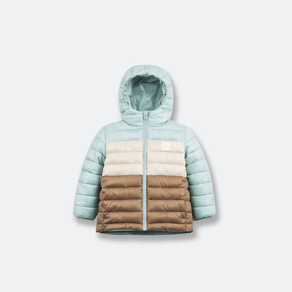 Kids Puffer Jacket - Porteau Reversible Waterproof - Fall/Winter - Blue Haze: