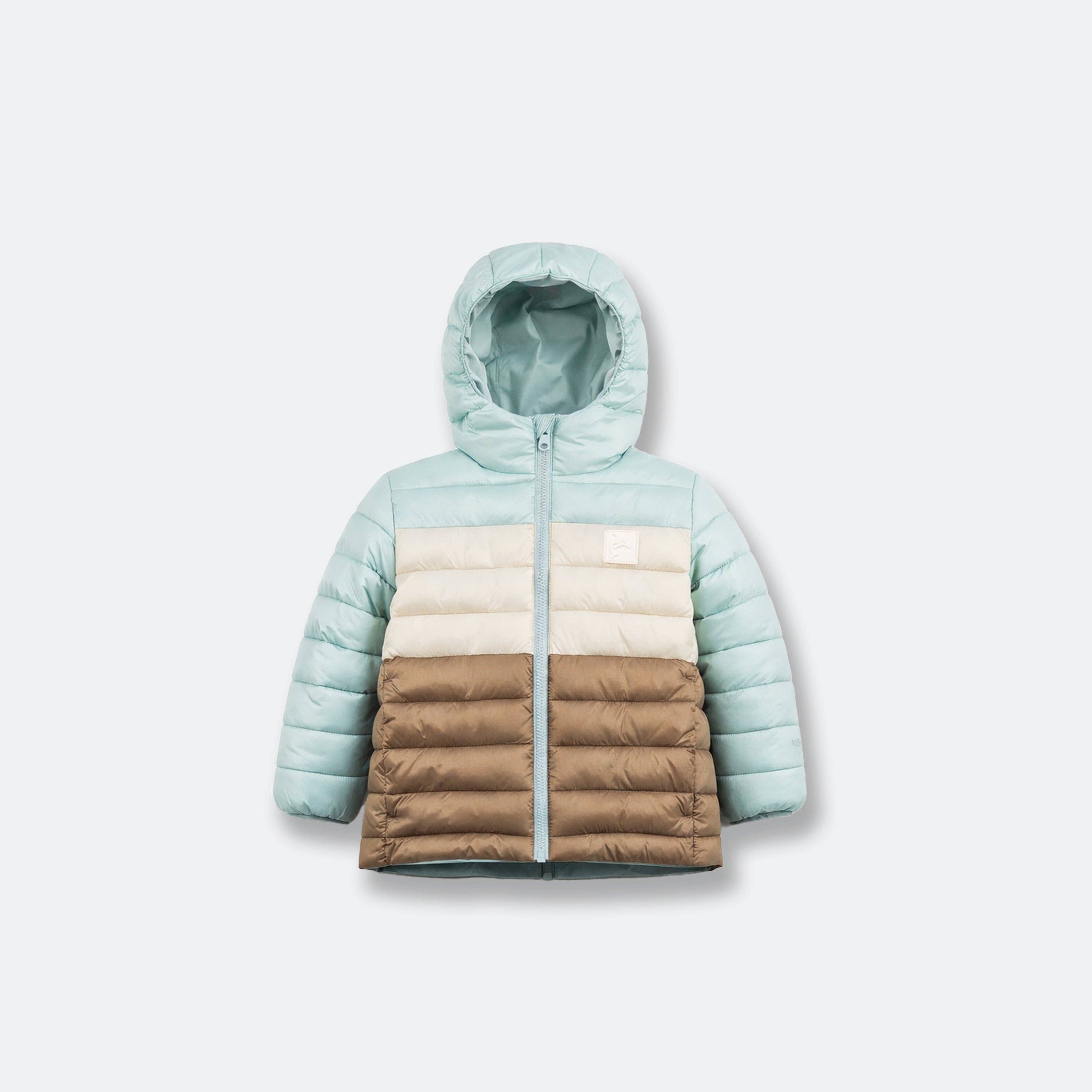 Kids Puffer Jacket - Porteau Reversible Waterproof - Fall/Winter - Blue Haze:
