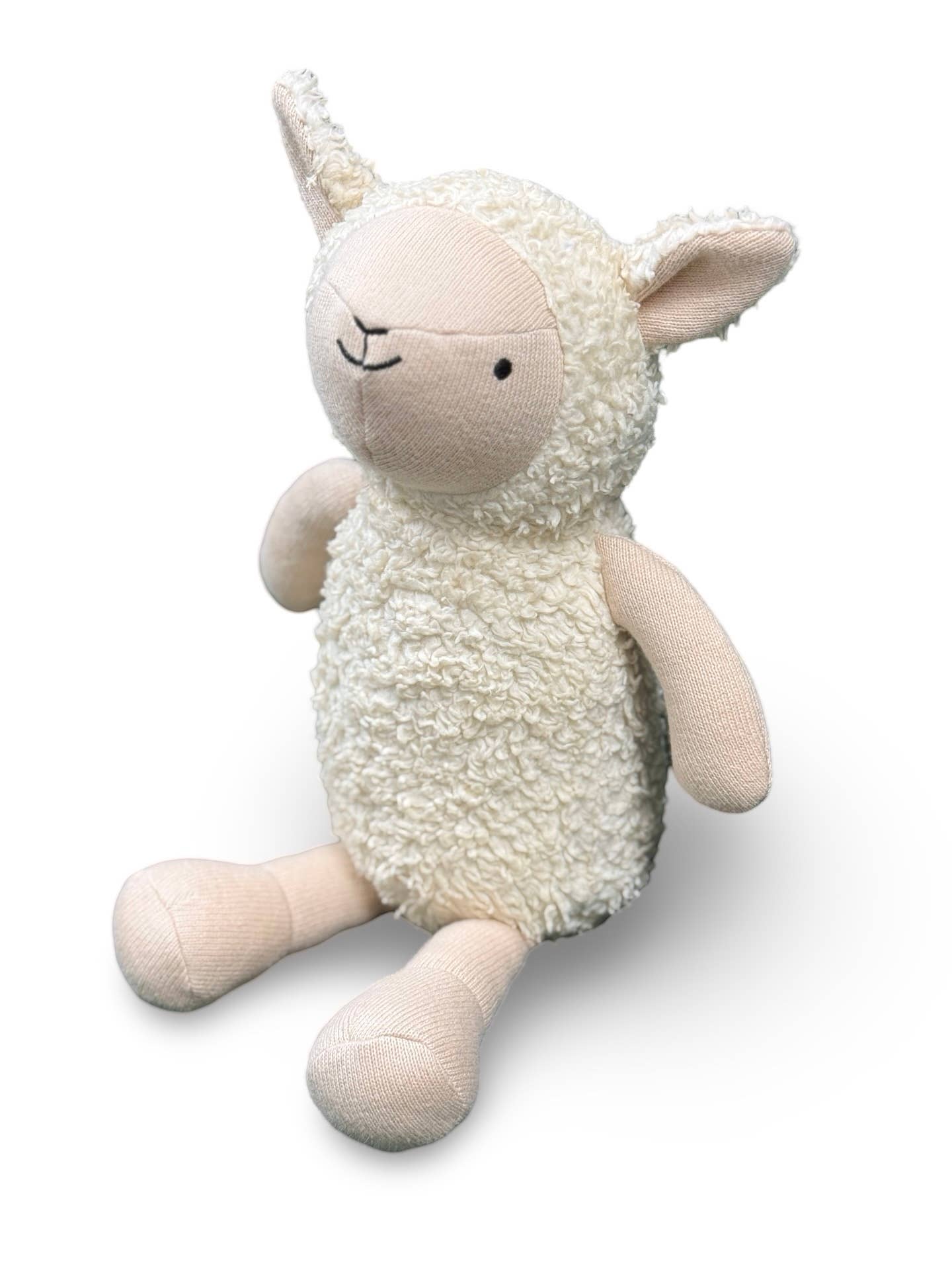 Luna Wooly Lamb Sherpa Knit Stuffed Animal Soft Toy Organic: Natural / One Size