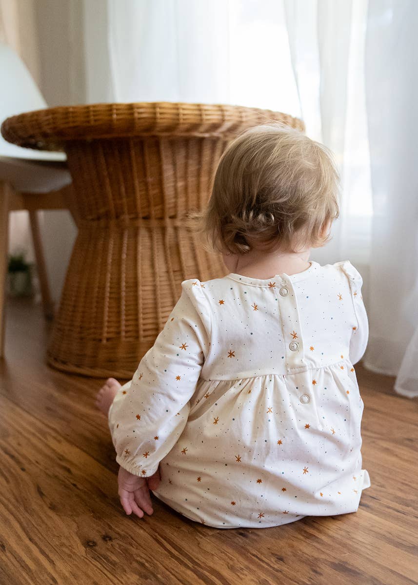 Stars Flare Baby Dress + Bloomer SET Organic Jersey