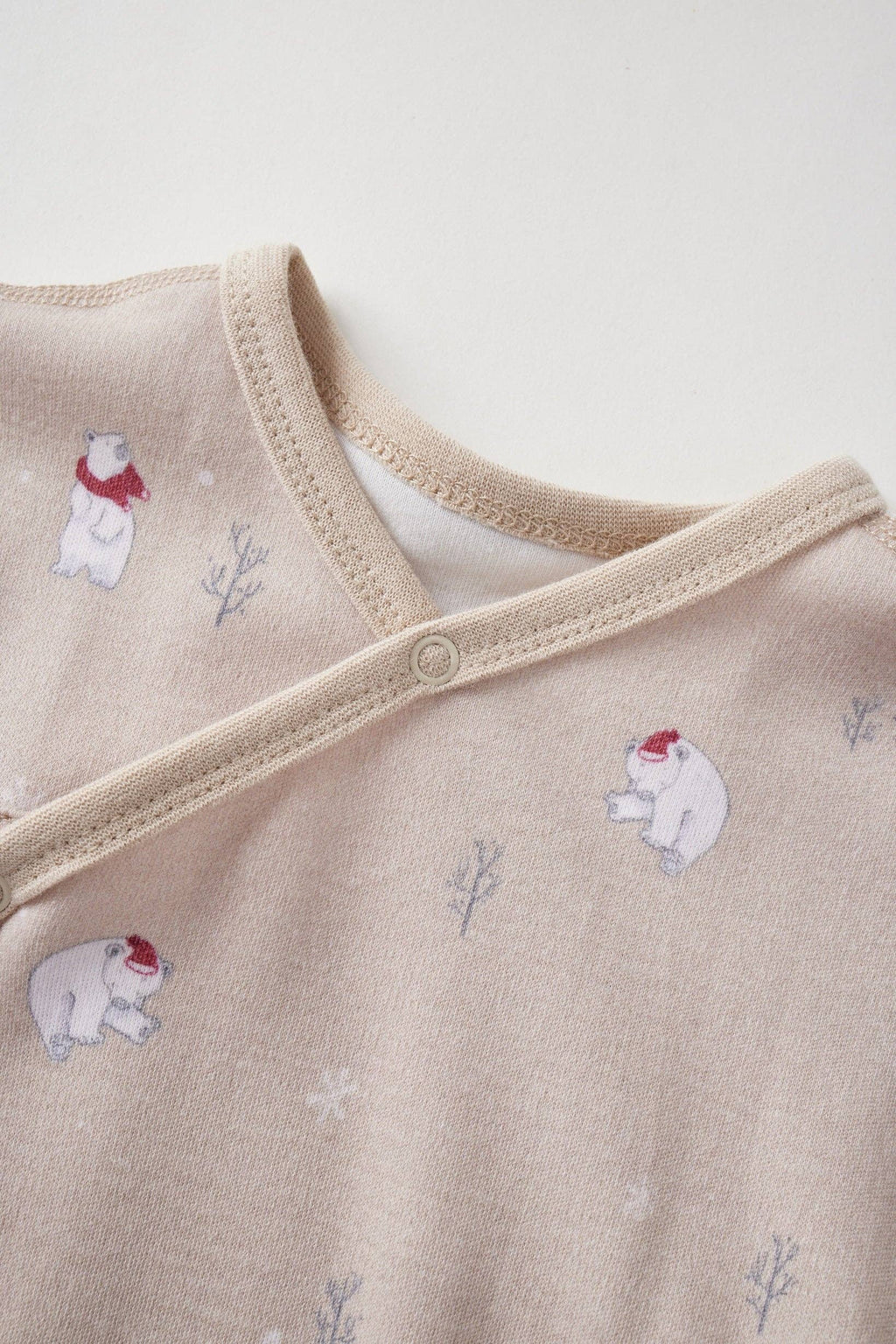 Baby Organic Kimono Bodysuit-Polar Bear