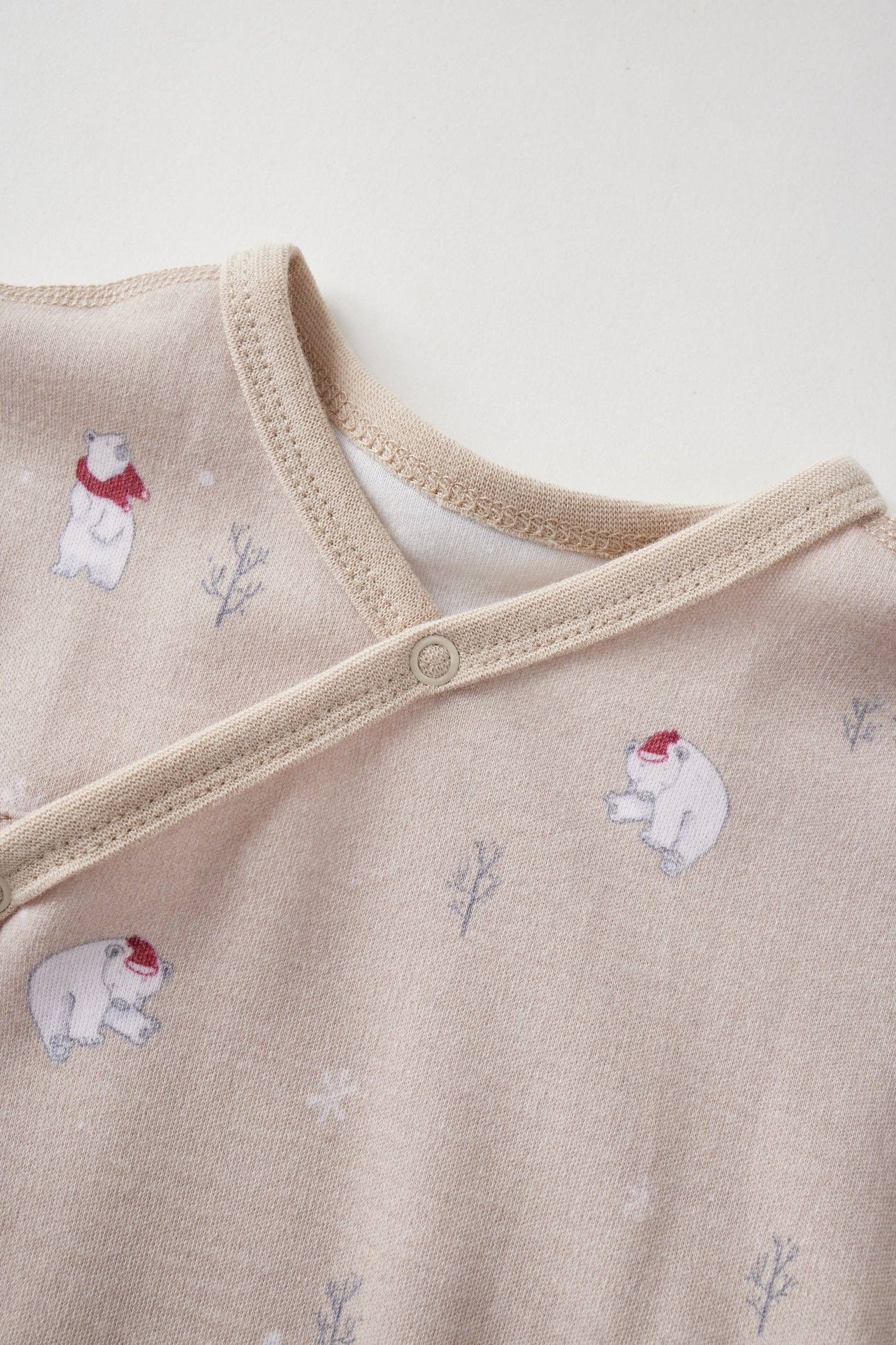 Baby Organic Kimono Bodysuit-Polar Bear