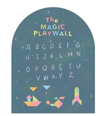 MEGA Magic Playwall - Arch Magnetic Wall Decal for Kids: Neutral Check
