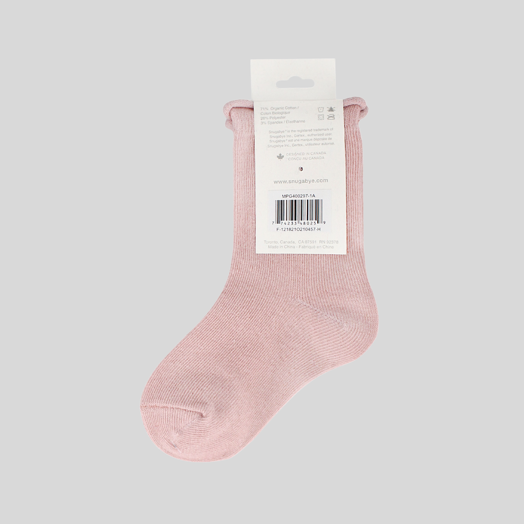 Organic Cotton Rose Toddler 3 Pack Socks