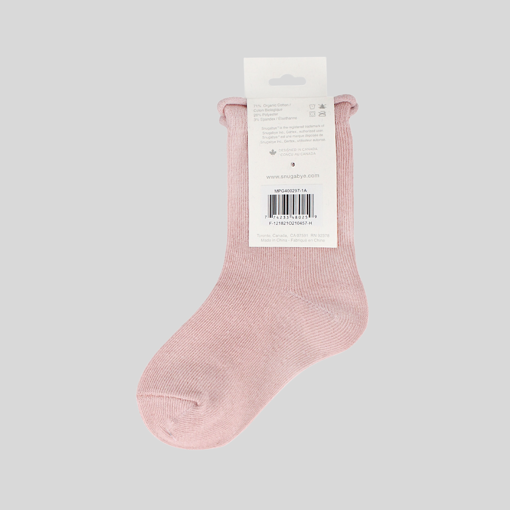 Organic Cotton Rose Toddler 3 Pack Socks