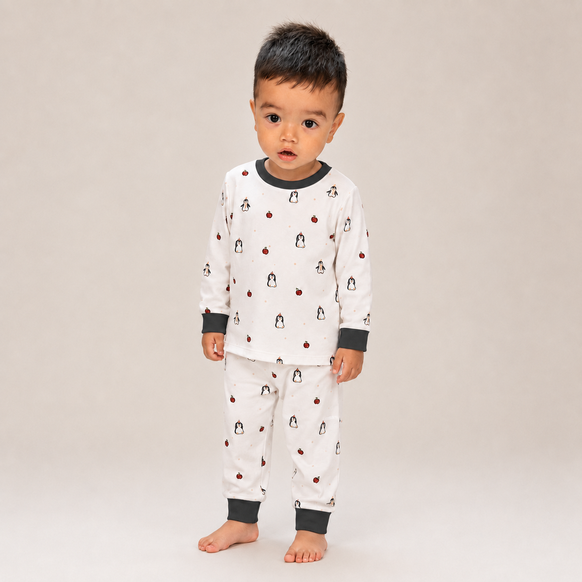 Organic Cotton  Toddler Pyjama Set-Baby Penguin