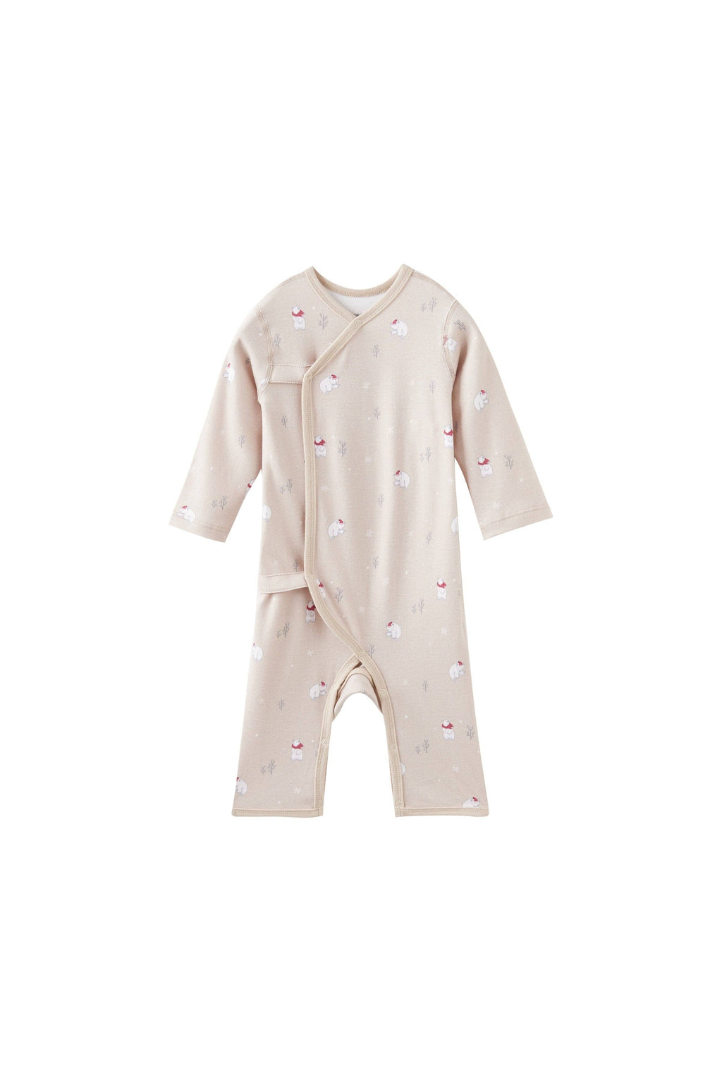 Baby Organic Kimono Bodysuit-Polar Bear