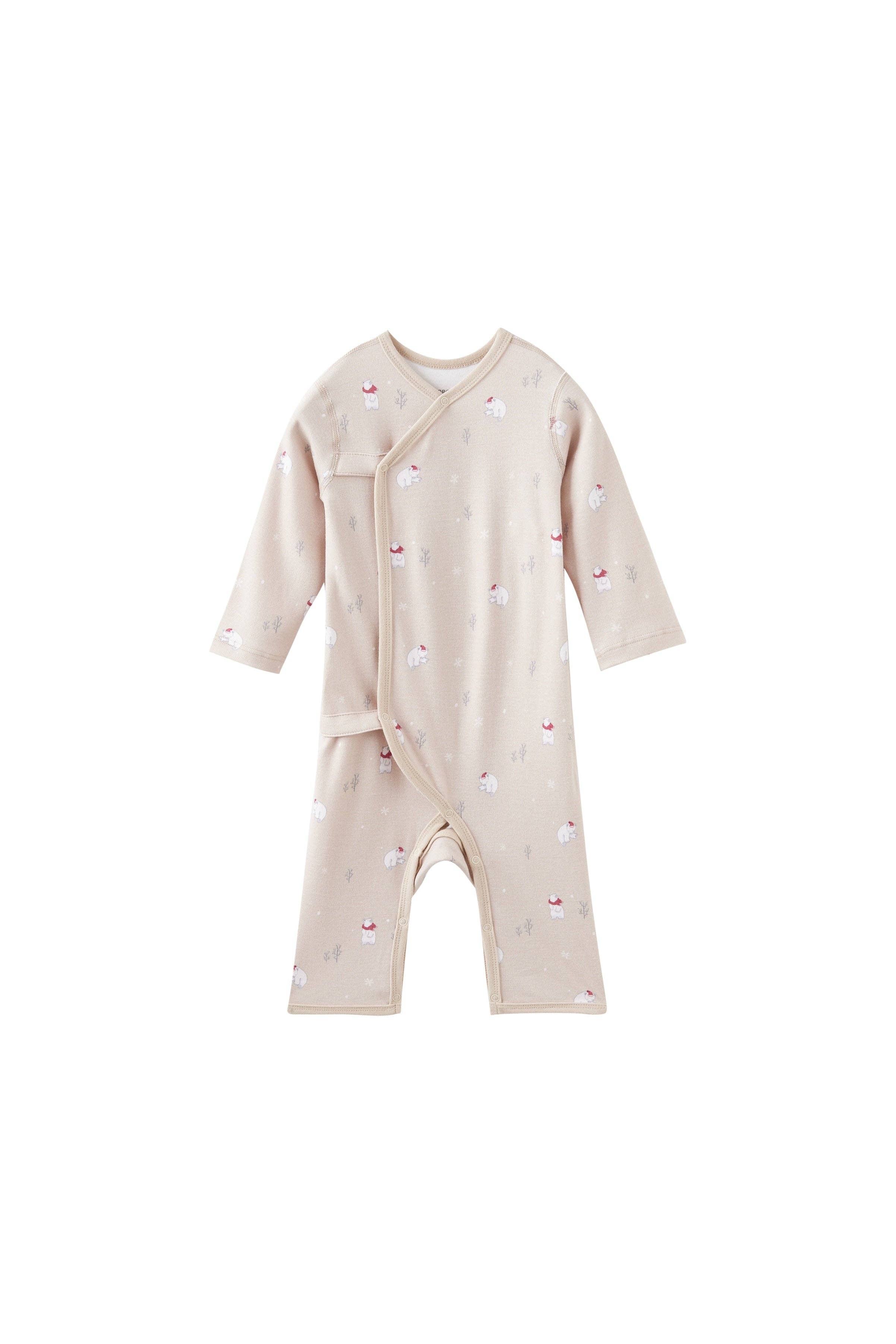 Baby Organic Kimono Bodysuit-Polar Bear