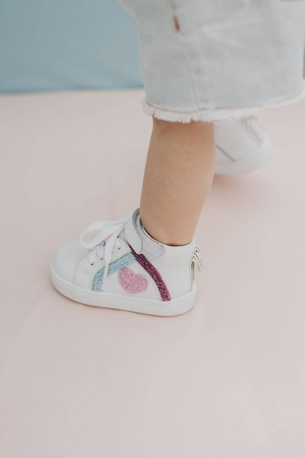 WONDERWALL - SHOOSHOOS TODDLER KIDS LEATHER SNEAKER: WHITE