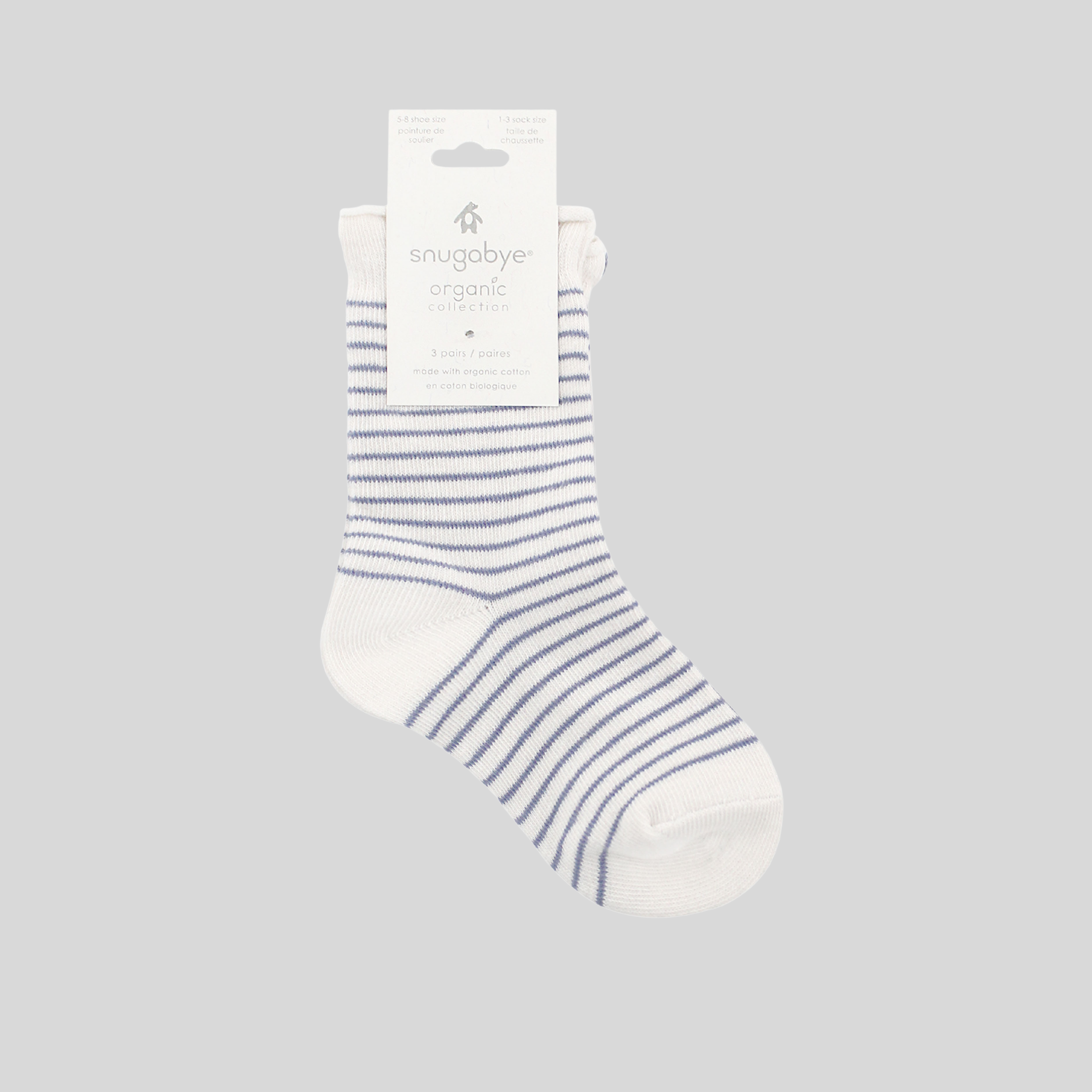 Organic Cotton Folkstone Toddler 3 Pack Socks