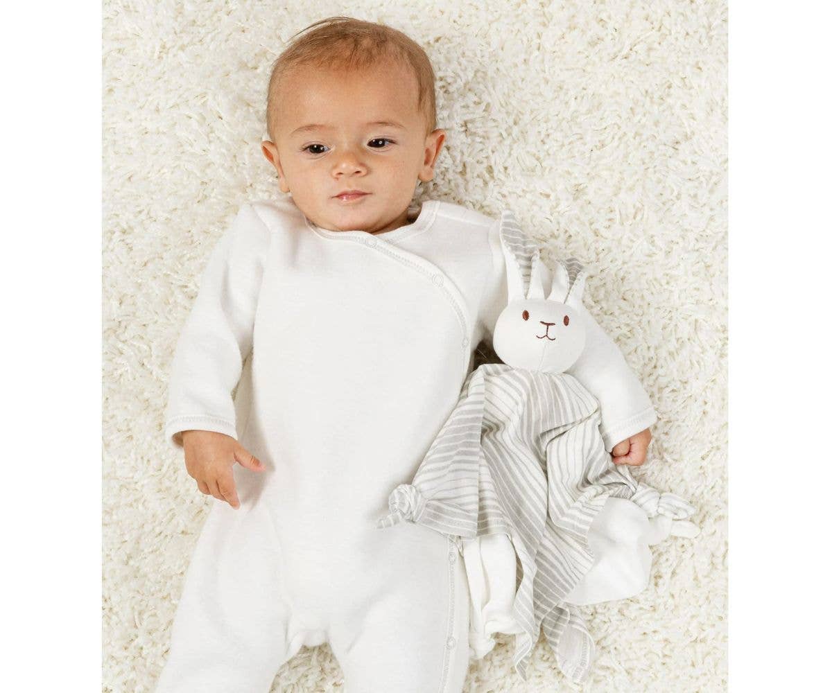 Grey Bunny Lovey in Soft Organic Cotton