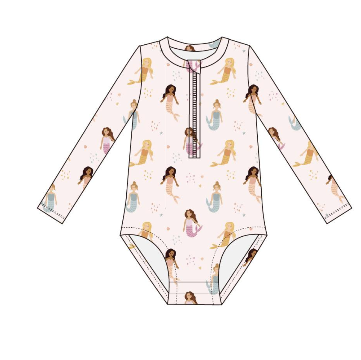 Rash Guard Swimsuit - Mermaid