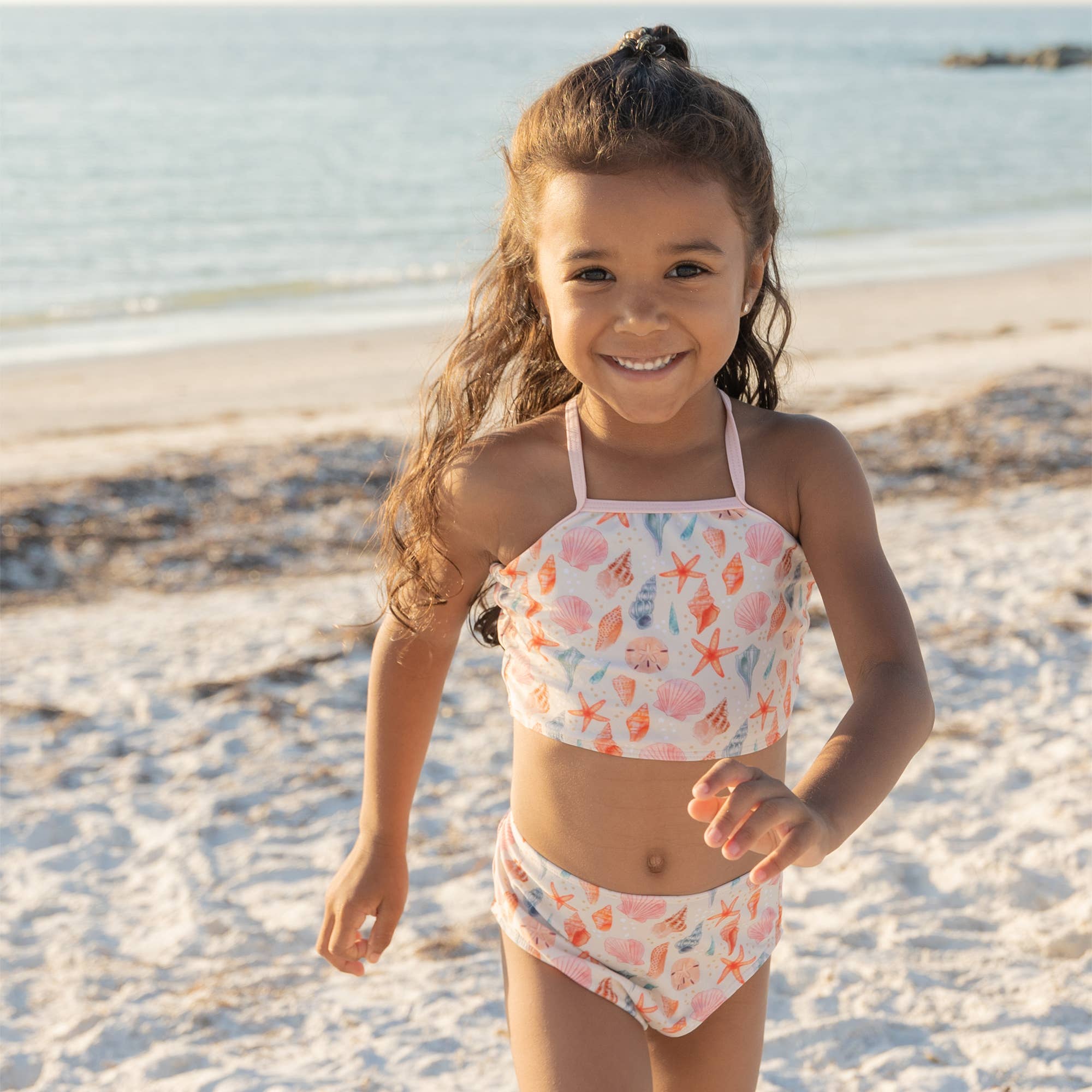 Sandy Seashells Beachy Bikini Girls Swimsuit