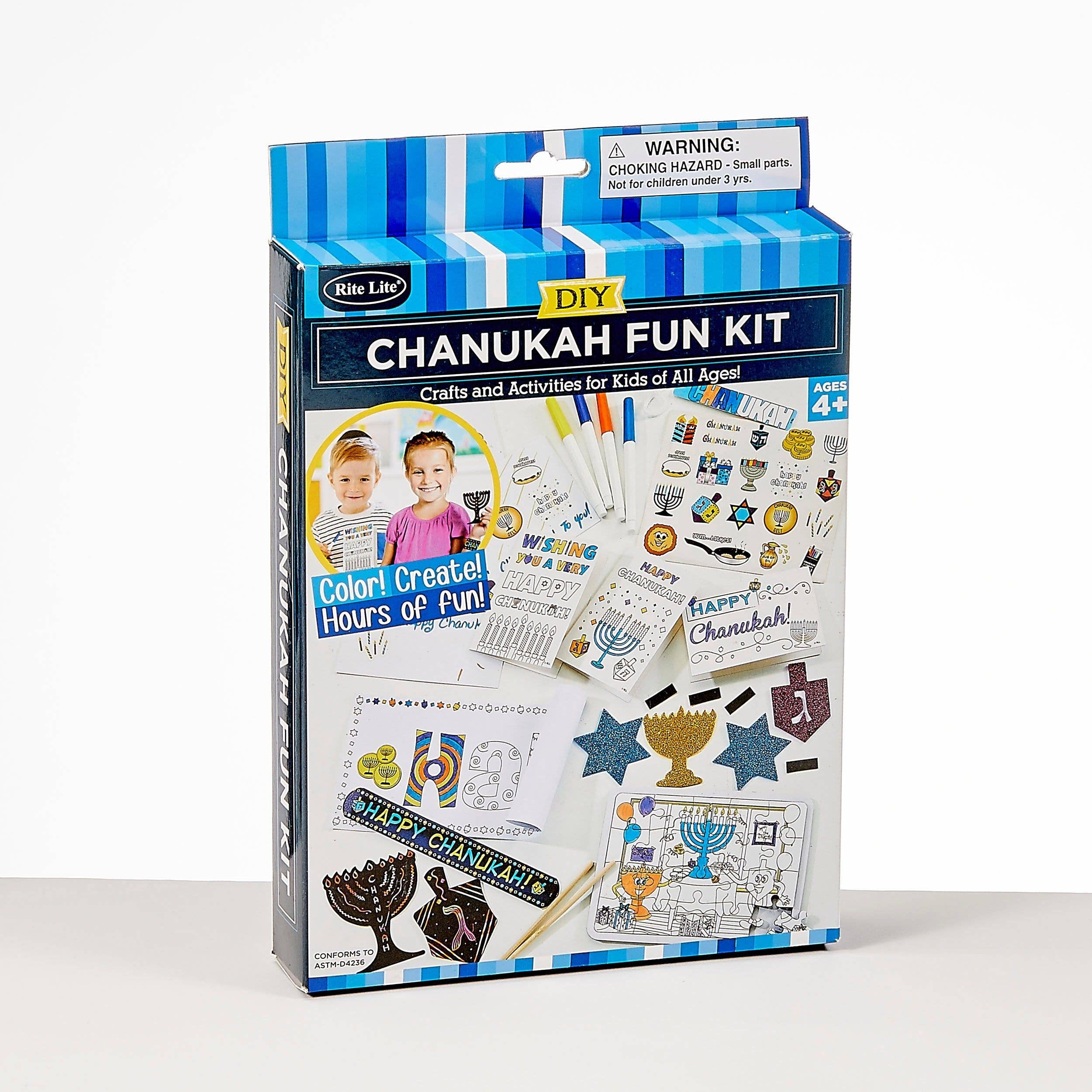DIY Chanukah Fun Kit, 9 Crafts+Activities 9"X6"