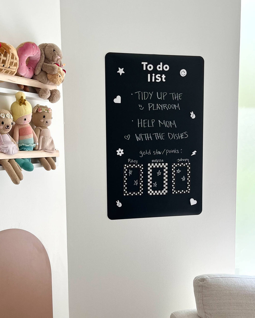 Magic Playwall - Rectangle Magnetic Wall Decal for Kids: Midnight