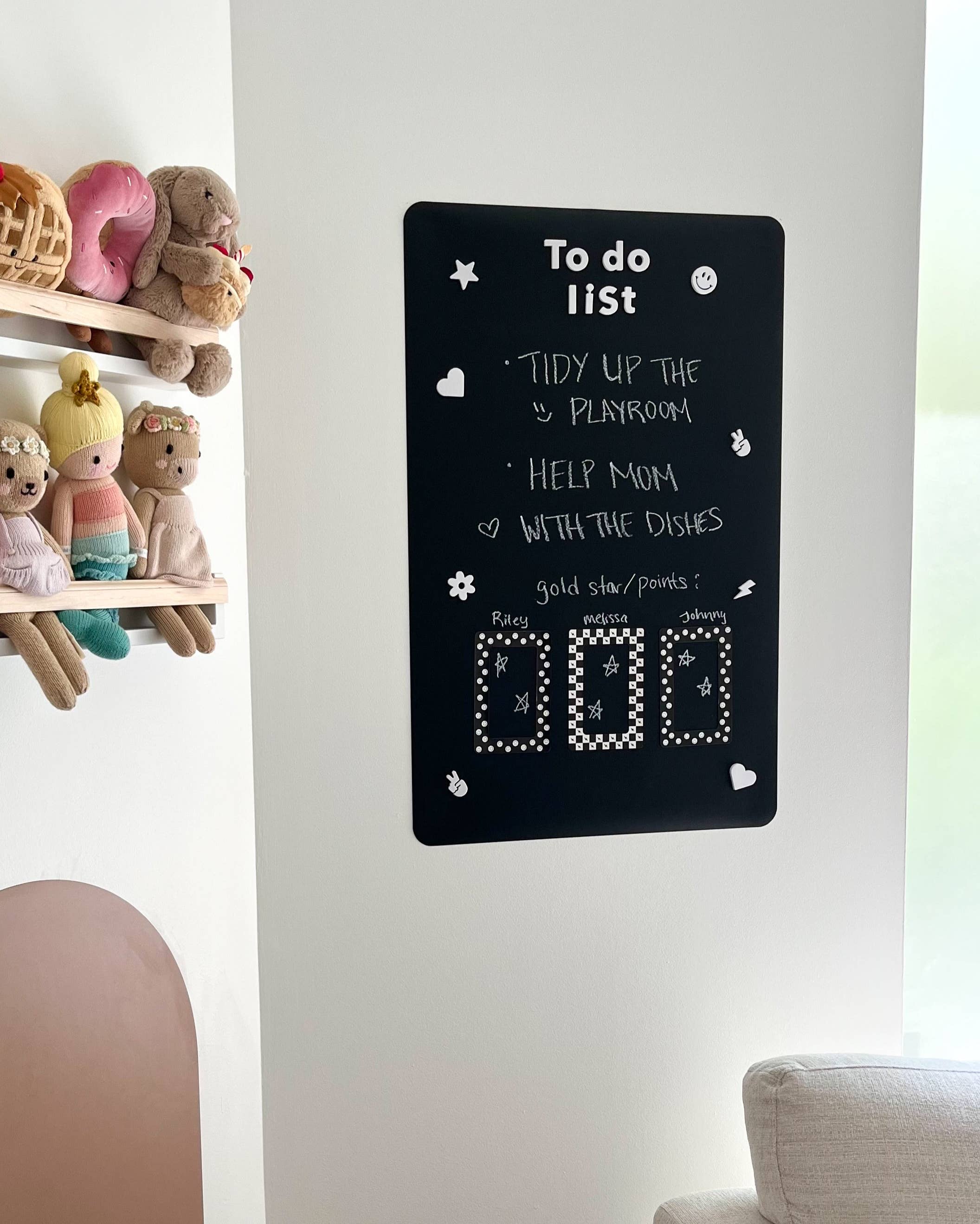 Magic Playwall - Rectangle Magnetic Wall Decal for Kids: Midnight