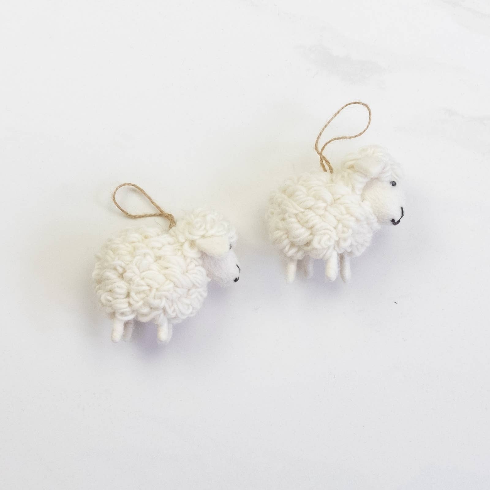 Ornament - White Wooly Sheep