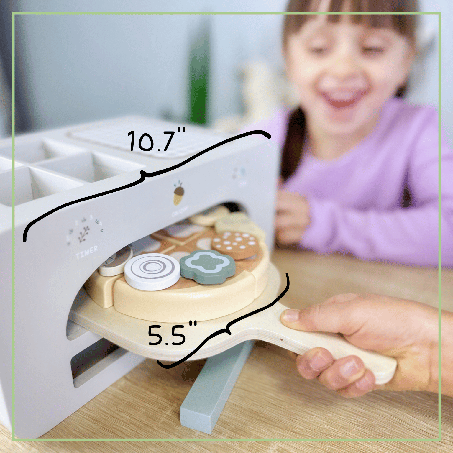 Wooden Pizza Oven Set - Pretend Play Kitchen Toy Ages 3+