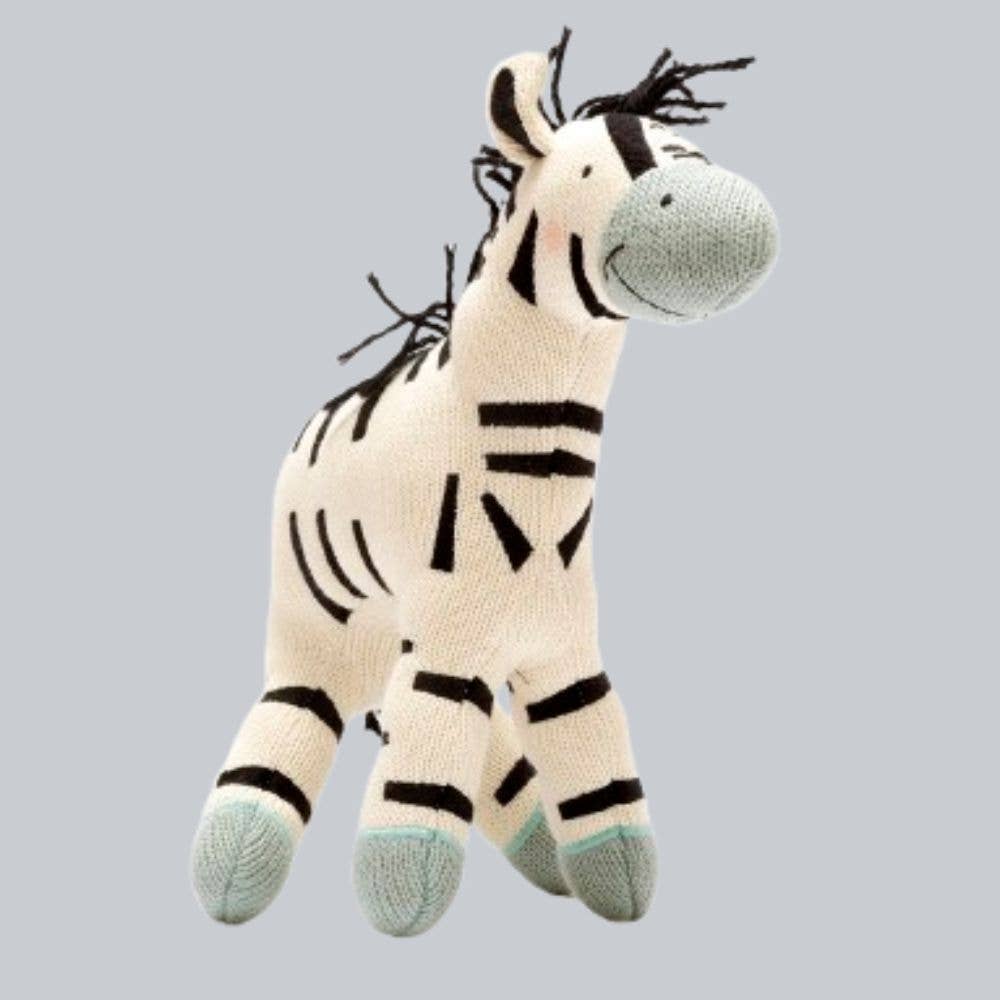 Large Organic Zebra Soft Toy