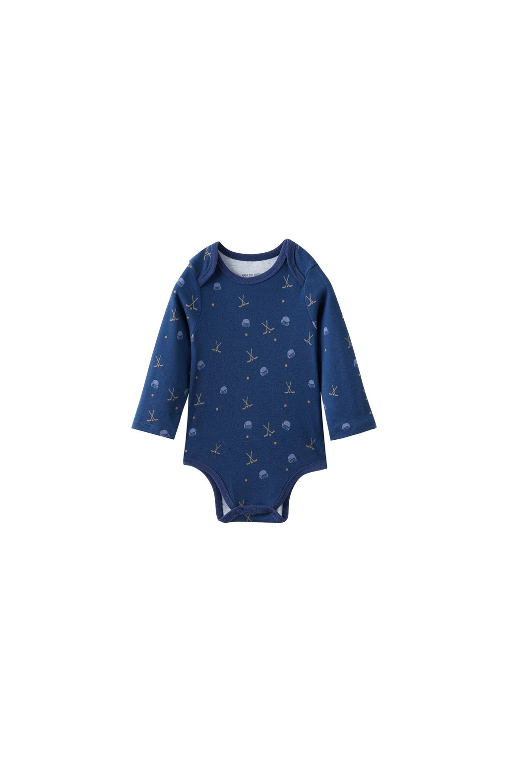 Baby Organic Long-sleeve Onesie-Hockey: 0-3M