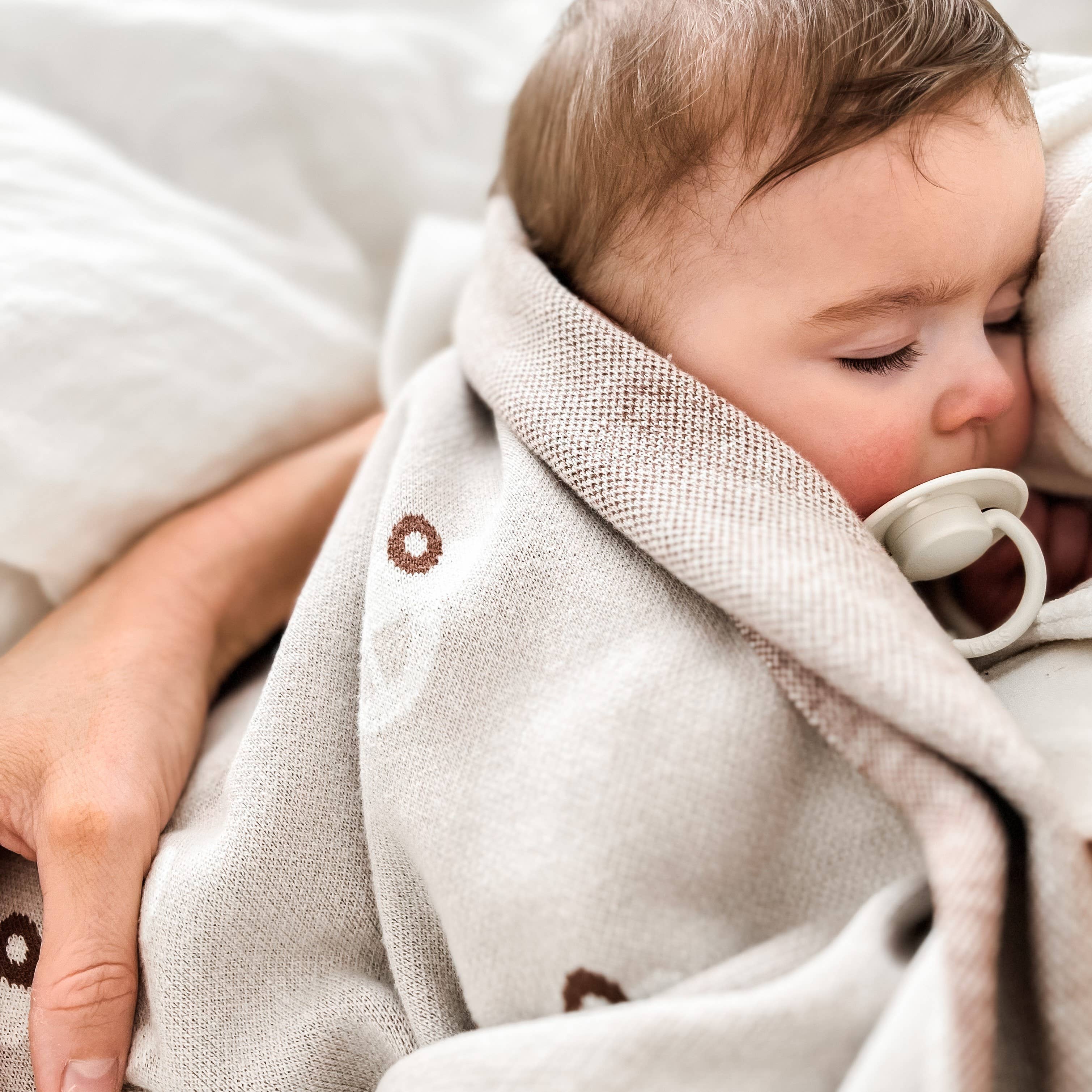 100% Luxury Cotton Receiving Swaddle Baby Blanket - Cars: Cream