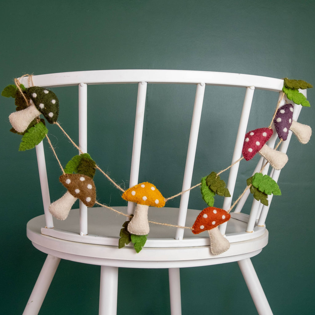 Garland - Wall Décor - Multicolor Spotted Mushroom