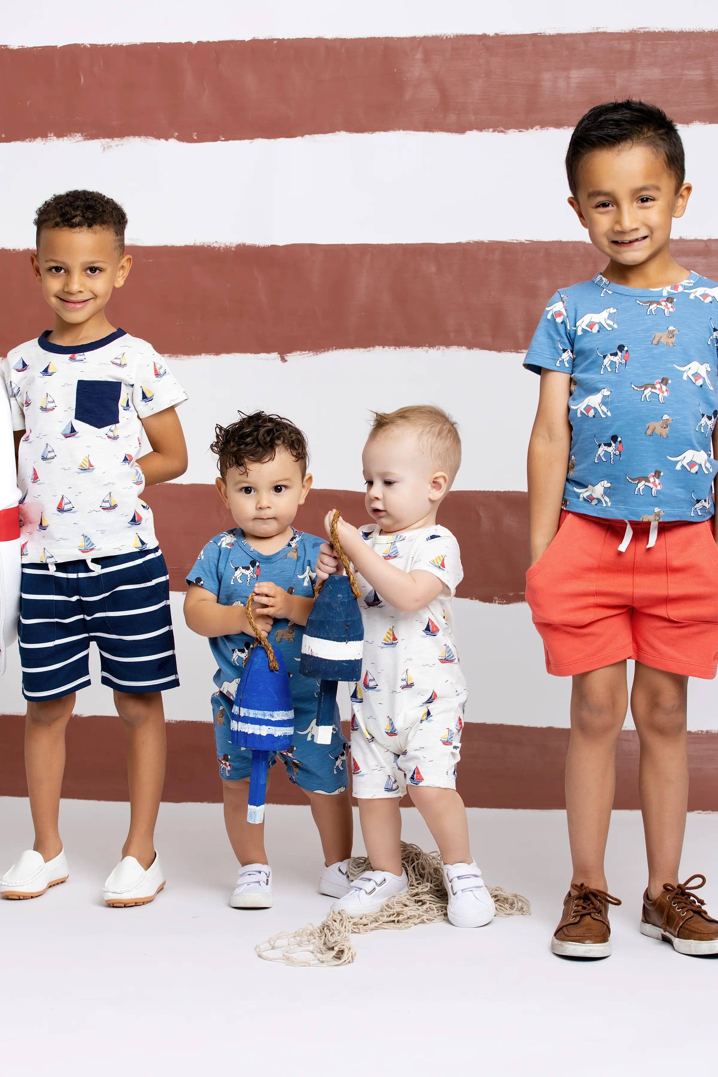 Kids Short Sleeve Crewneck Tee Nantucket Pups
