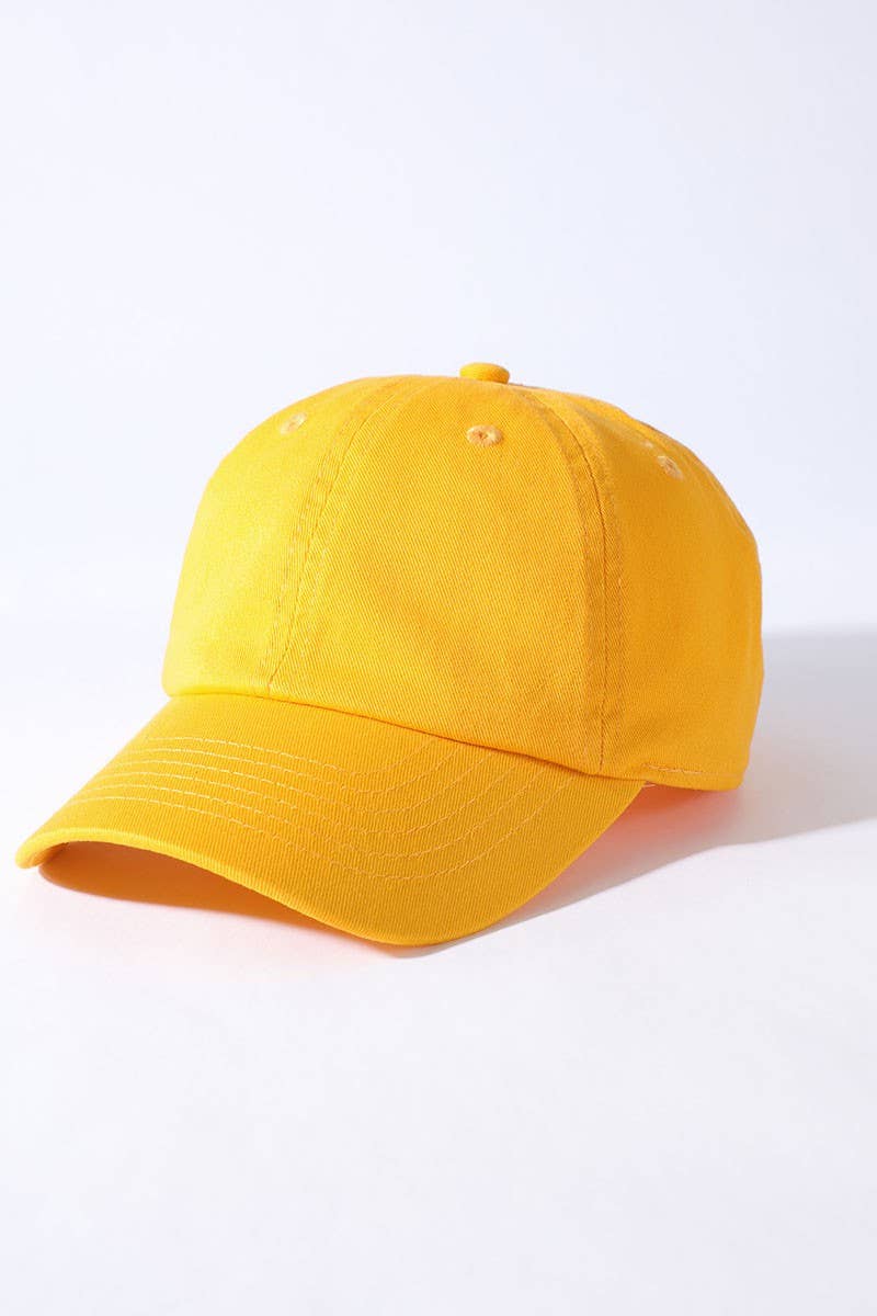 Kids Washed Low Profile Cotton Baseball Cap: ROYAL BLUE / Kids 2-4 years