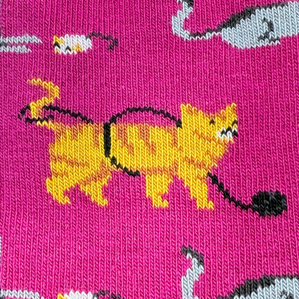 Kid's Cats Crew Socks - Playful & Colorful Design