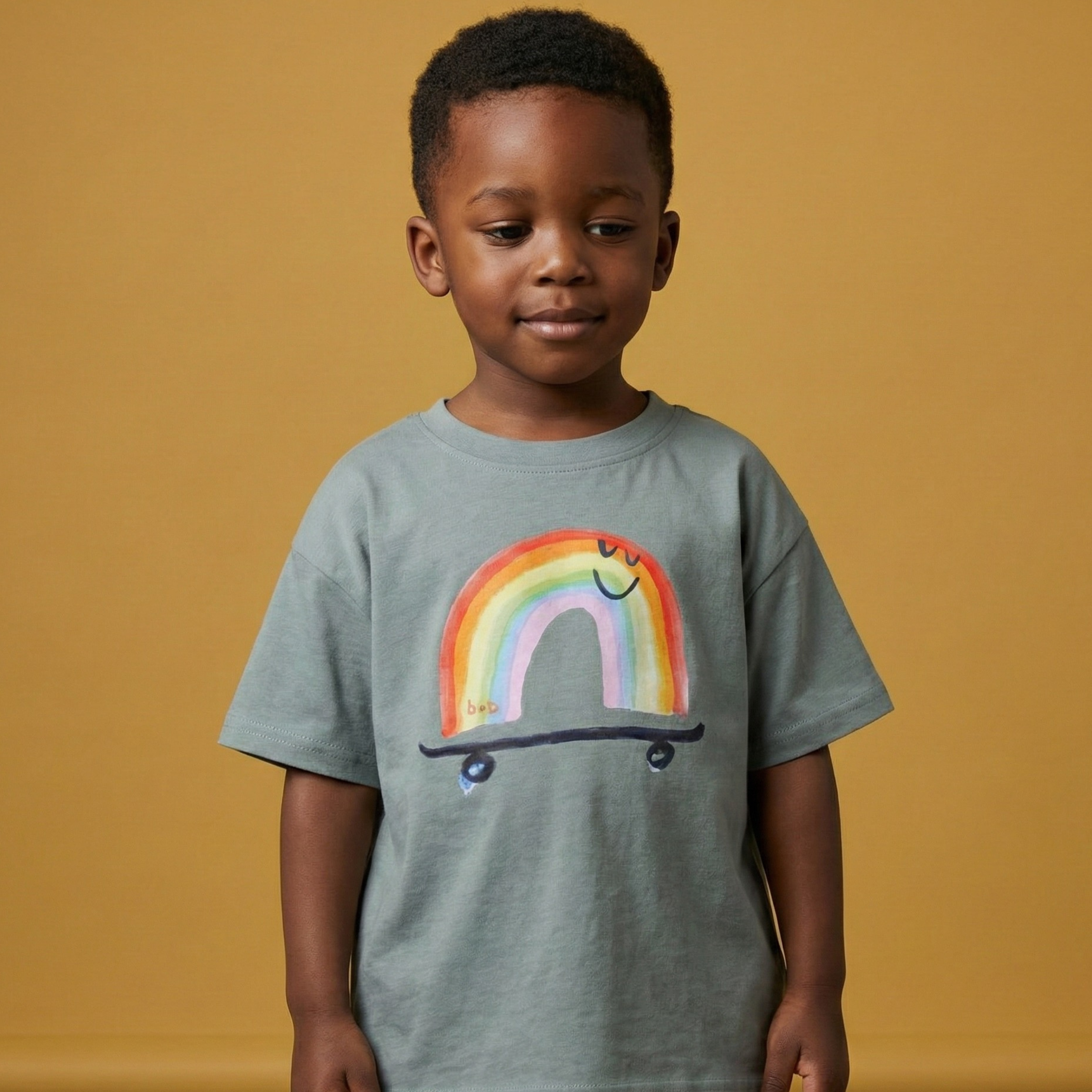 Rainbow Skateboard Tee – Organic Kids Tee