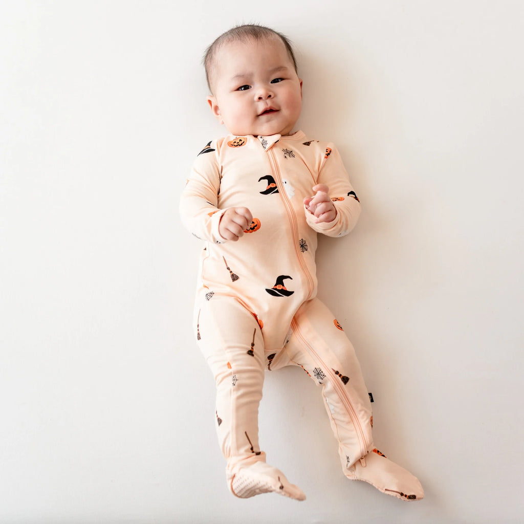 Bewitched Zippered Footie Pajama