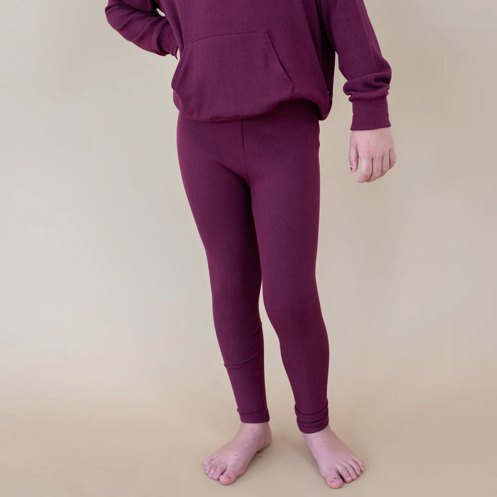 Kyte Baby Burgundy Ribbed Legging