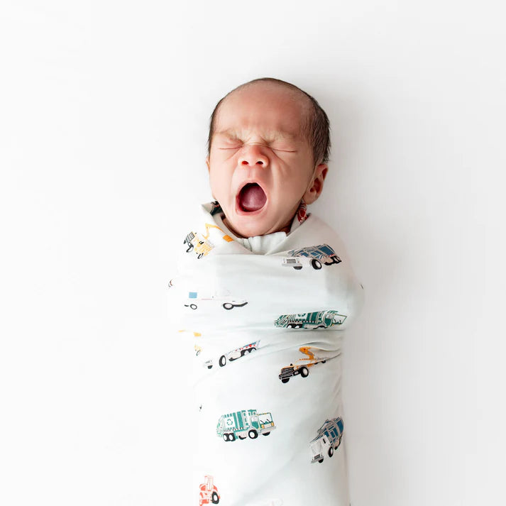 City Vehicles Swaddle Blanket