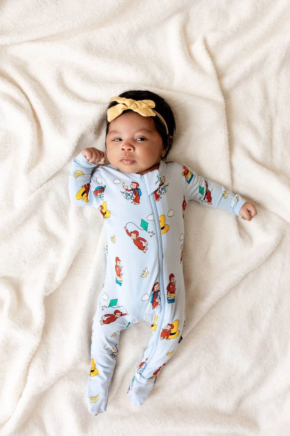 Kyte Baby x Curious George Zippered Footie