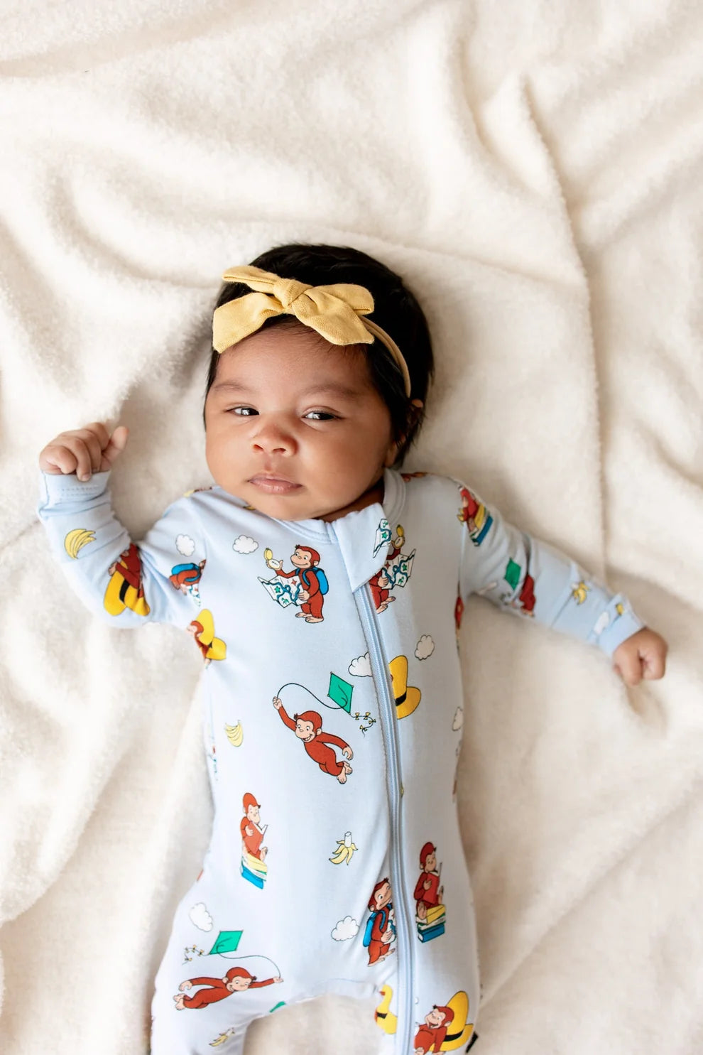 Kyte Baby x Curious George Zippered Footie
