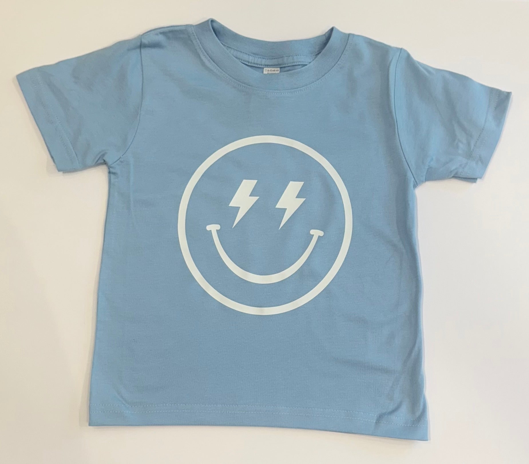 Happy Face Tee Sky Blue