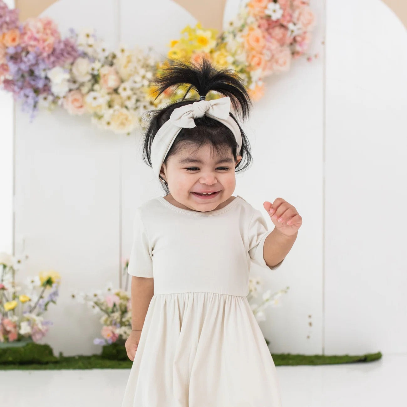 Bow Headband - Ecru