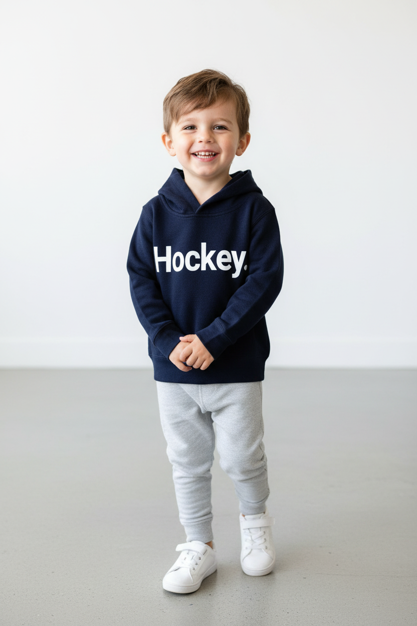 Hockey. Toddler Hoodie Navy